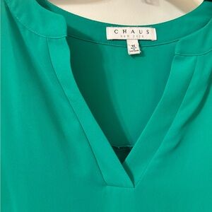 Chaus Emerald Green Blouse (1X)
